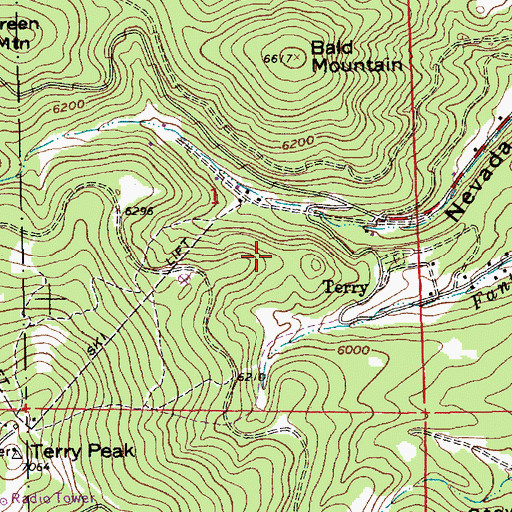 Topographic Map of Boscoble and Double Standard Mine, SD
