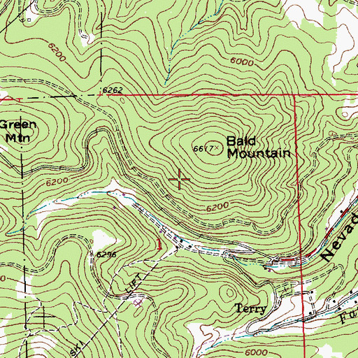 Topographic Map of Dark Horse and General Grant Mine, SD