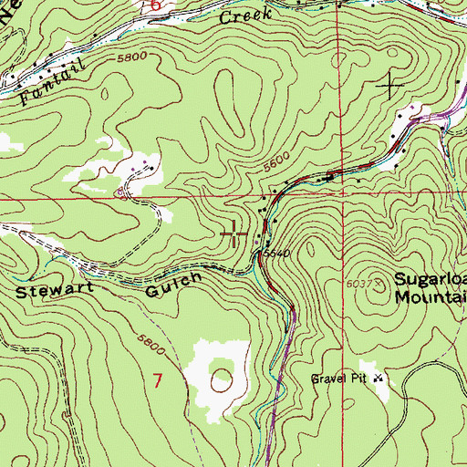 Topographic Map of Isadorah and Billie Mine, SD