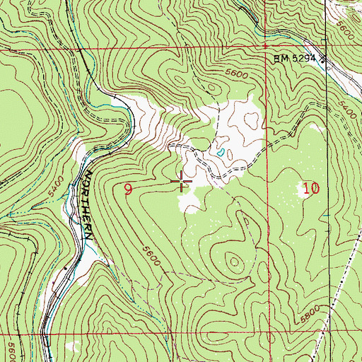 Topographic Map of Wusp Number 2 Mine, SD