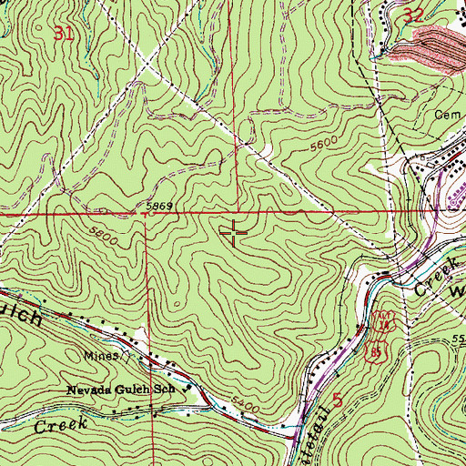Topographic Map of Bismark Mine, SD