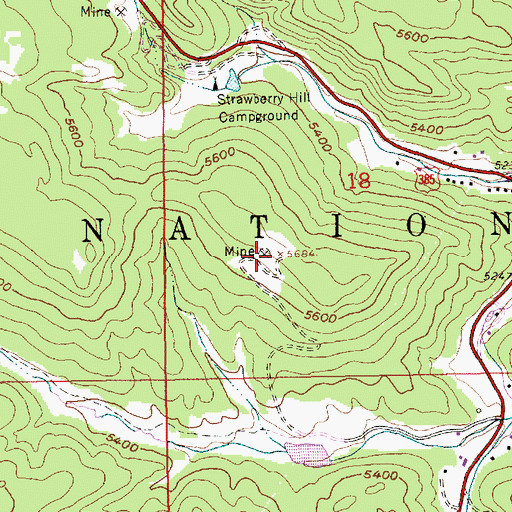 Topographic Map of Hoffman Iron Deposit Mine, SD