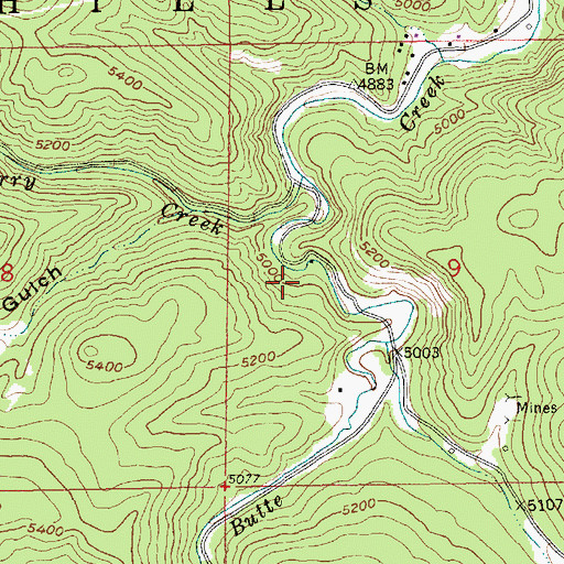 Topographic Map of Bion Mine, SD
