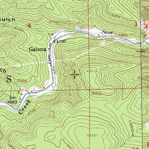 Topographic Map of Savage Mine, SD