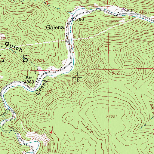 Topographic Map of Horseshoe-Comet Mine, SD