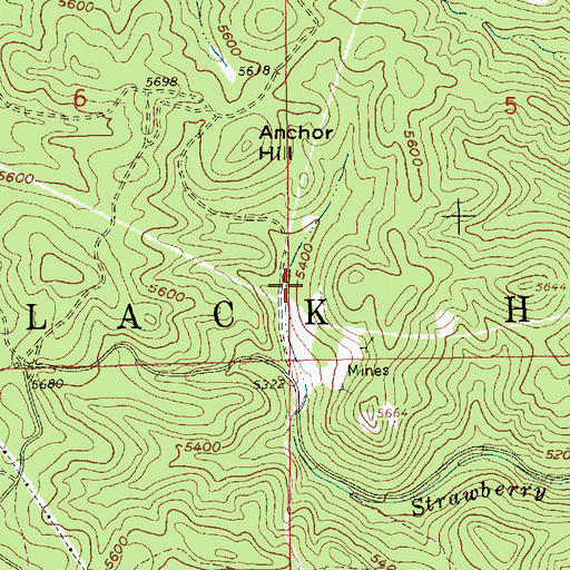 Topographic Map of Hoodoo-Union Hill Mine, SD