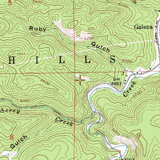 Topographic Map of Hester A Mine, SD