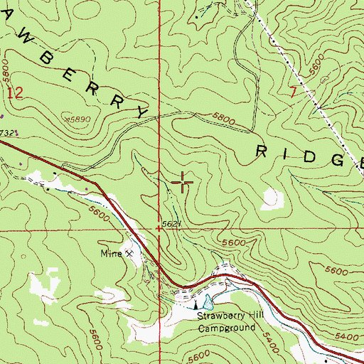 Topographic Map of Groshong Mine, SD