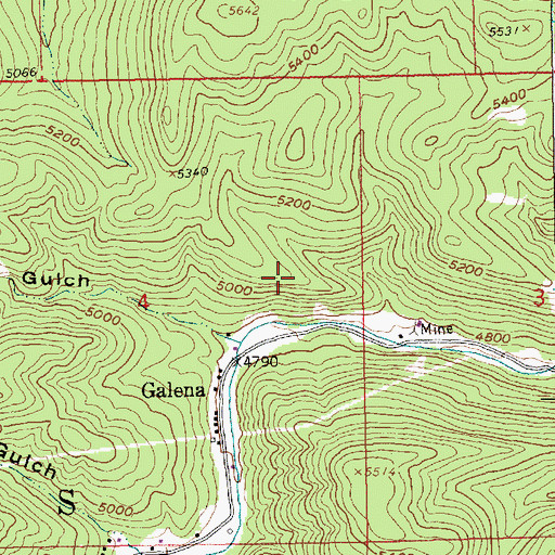 Topographic Map of El Refugio Mine, SD