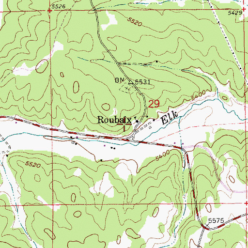 Topographic Map of Clover Leaf Mine, SD