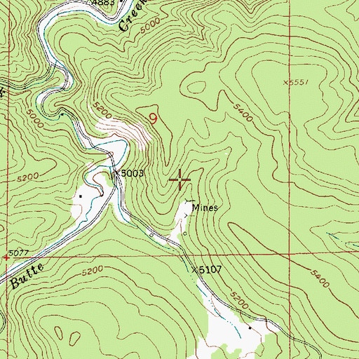 Topographic Map of Alice Mine, SD
