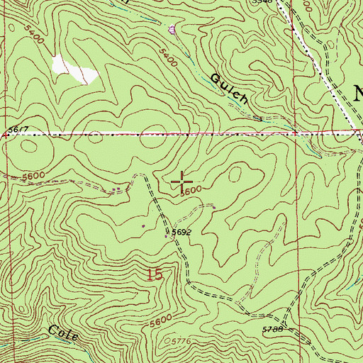 Topographic Map of Segregated Iron Hill Mine, SD