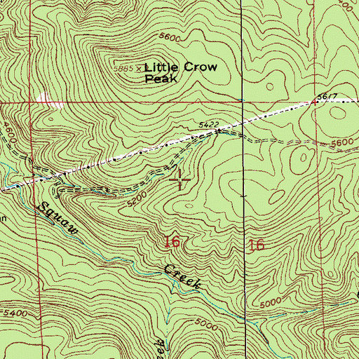 Topographic Map of Cleopatra Mine, SD