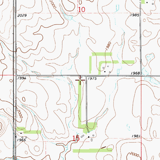 Topographic Map of Rockdale Township Hall, SD