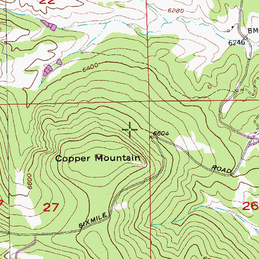 Topographic Map of Mastiff Mine, SD