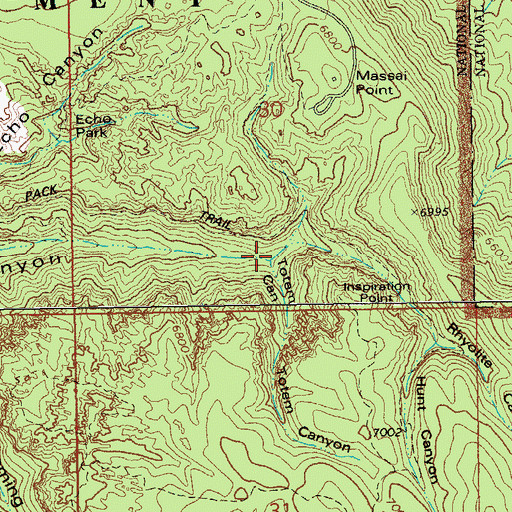 Topographic Map of Totem Canyon, AZ