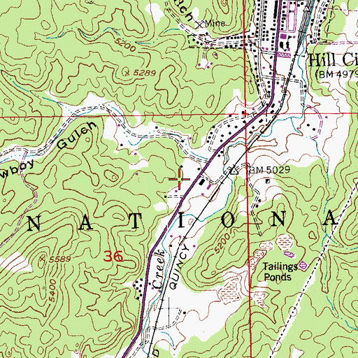 Topographic Map of Gertie Mine, SD