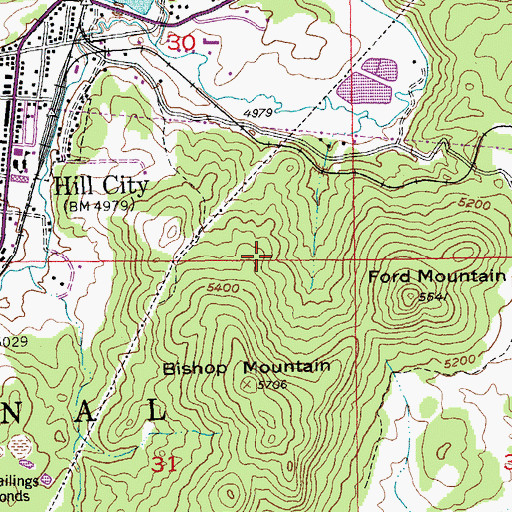 Topographic Map of White Whale Mine, SD
