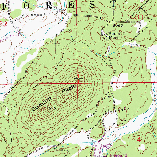 Topographic Map of High Lode Mine, SD