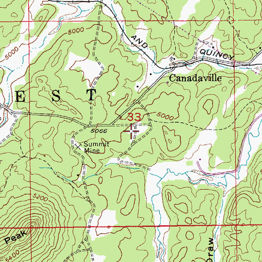 Topographic Map of February Mine, SD