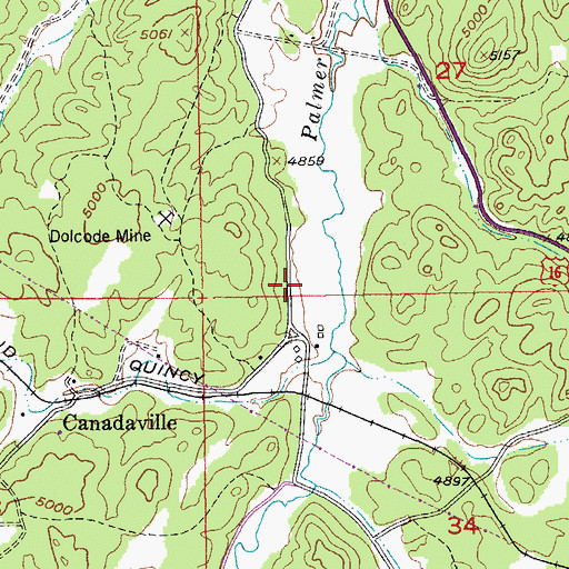 Topographic Map of Good Luck Mine, SD