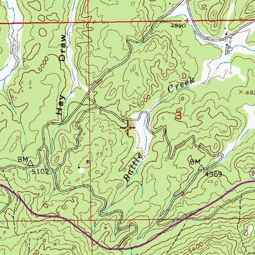 Topographic Map of Blackbird Mine, SD