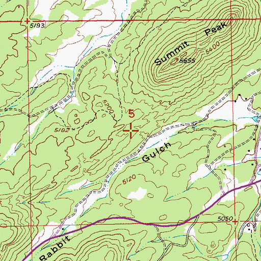 Topographic Map of Pettit and Pfanders Claim Mine, SD