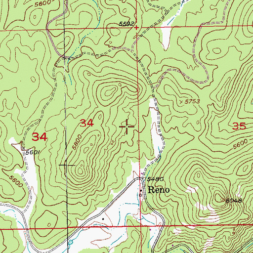Topographic Map of Bluebird Claim Mine, SD