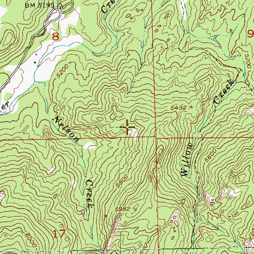 Topographic Map of McKinnon and Millers Claim Mine, SD
