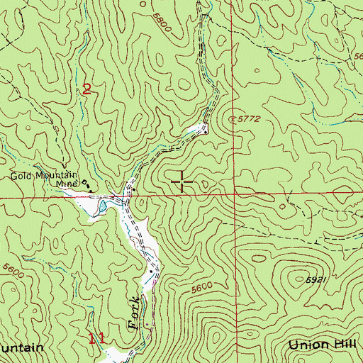 Topographic Map of OK Lode Mine, SD