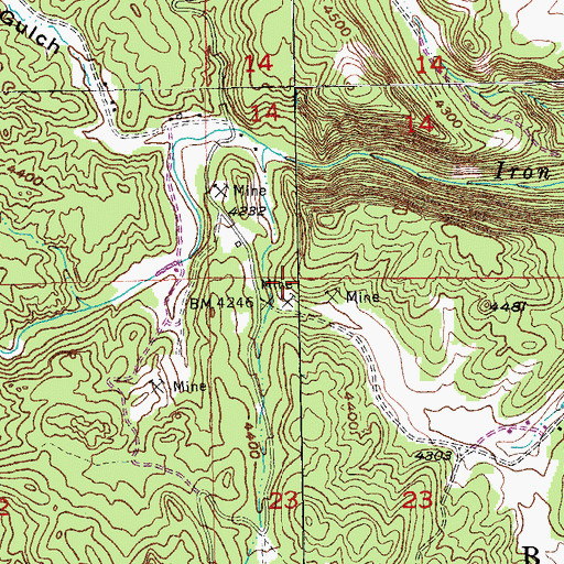 Topographic Map of Glendale Mine, SD