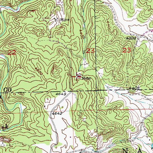 Topographic Map of Big Smoke Mine, SD