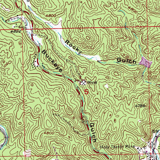Topographic Map of Bismark-Ida Florence Group Mine, SD