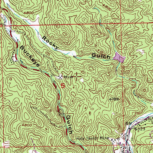 Topographic Map of Egyptian Group Mine, SD