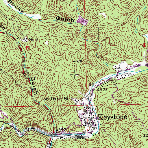 Topographic Map of Bullion Mine, SD