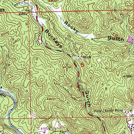 Topographic Map of Juniper Mine, SD
