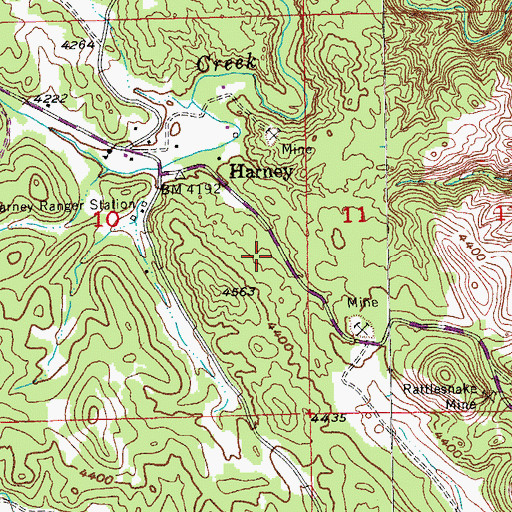 Topographic Map of Watson Mine, SD