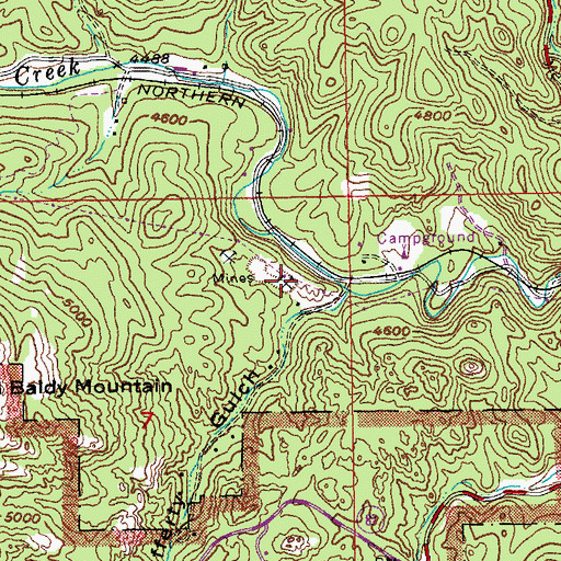 Topographic Map of Dan Patch Mine, SD