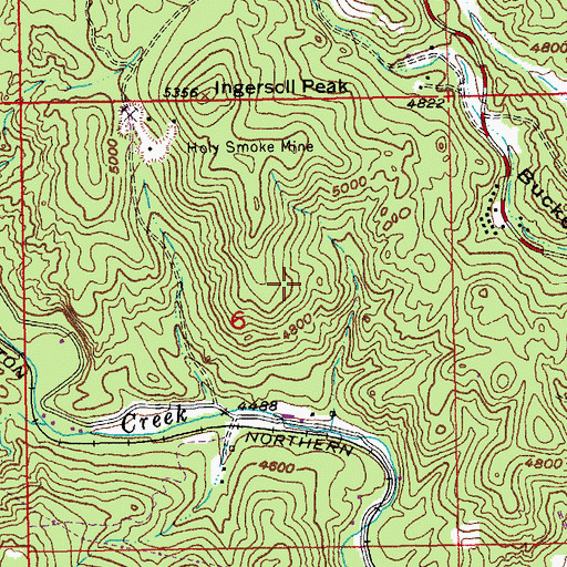 Topographic Map of Ingersoll Mine, SD