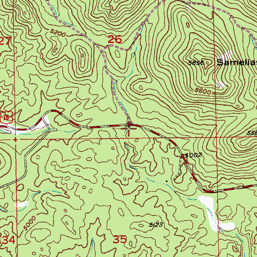 Topographic Map of Giras Claim Mine, SD