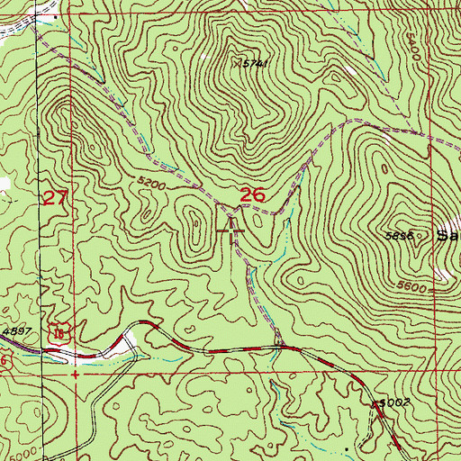 Topographic Map of Edna Hazel Mine, SD