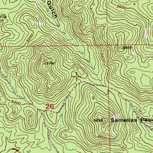 Topographic Map of Forrest City Mine, SD