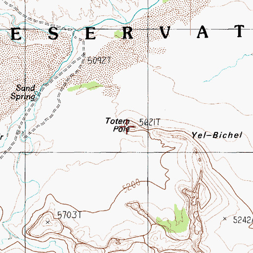Topographic Map of Totem Pole, AZ