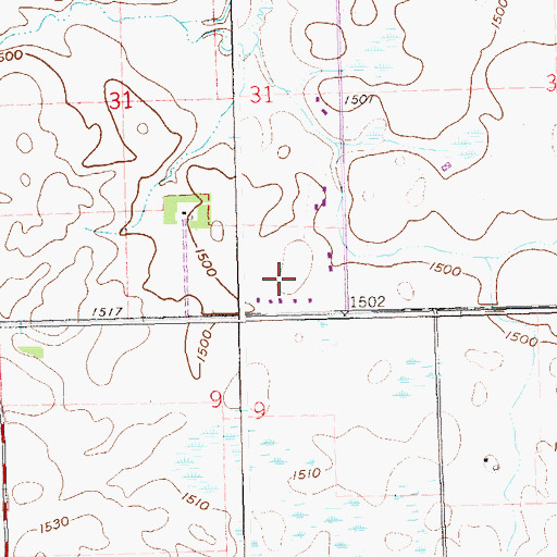 Topographic Map of El Rancho Acres, SD