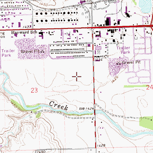 Topographic Map of Hayward Addition, SD