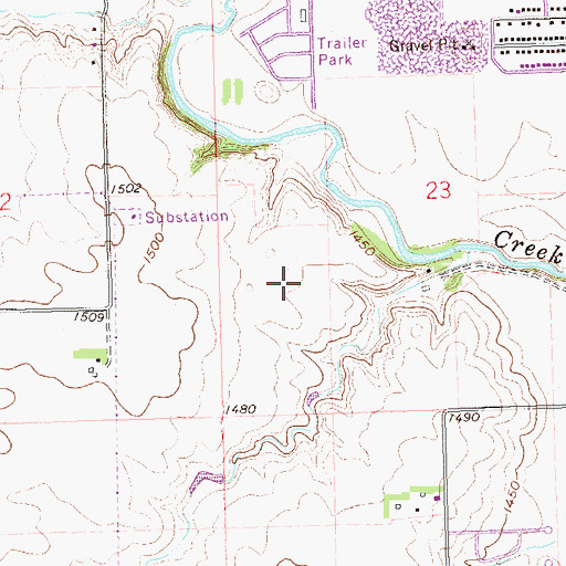 Topographic Map of Silver Valley Addition, SD