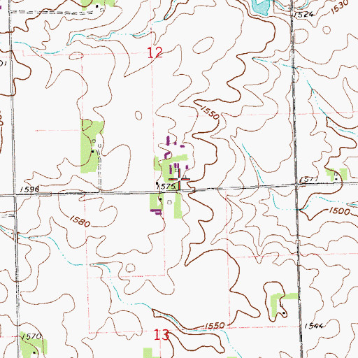 Topographic Map of Penitentiary Farms, SD