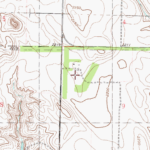 Topographic Map of Rubendall Ranch, SD