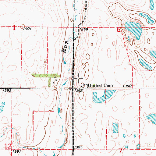 Topographic Map of Scatterwood Community Building, SD