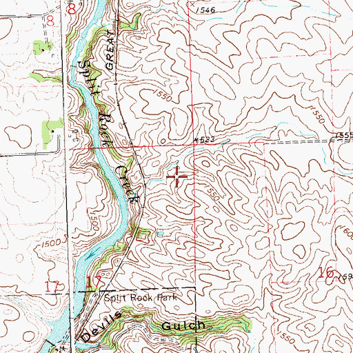 Topographic Map of Oak Park Estates, SD